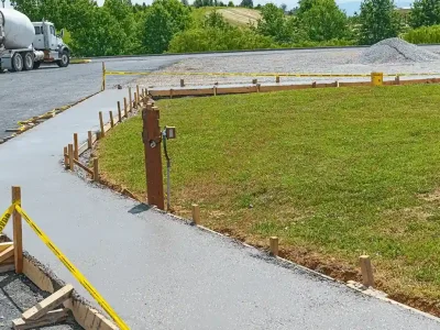 Sidewalk under construction