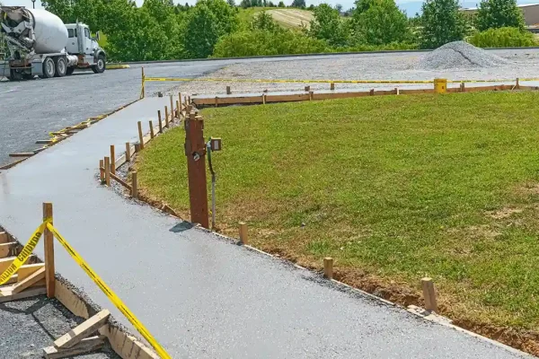 Sidewalk under construction