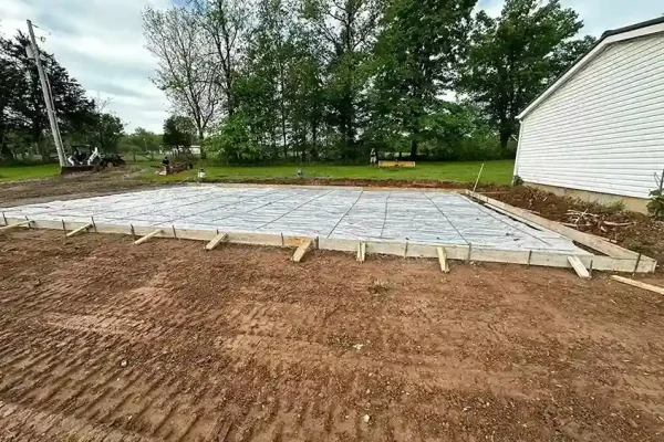 concrete pads