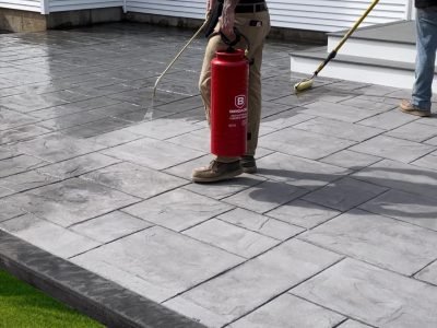 stamped concrete overlay